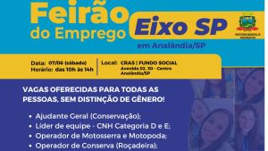 Eixo SP realiza Feirão de Emprego em Analândia