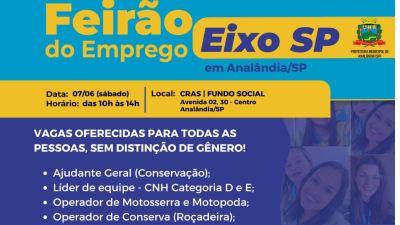 Eixo SP realiza Feirão de Emprego em Analândia