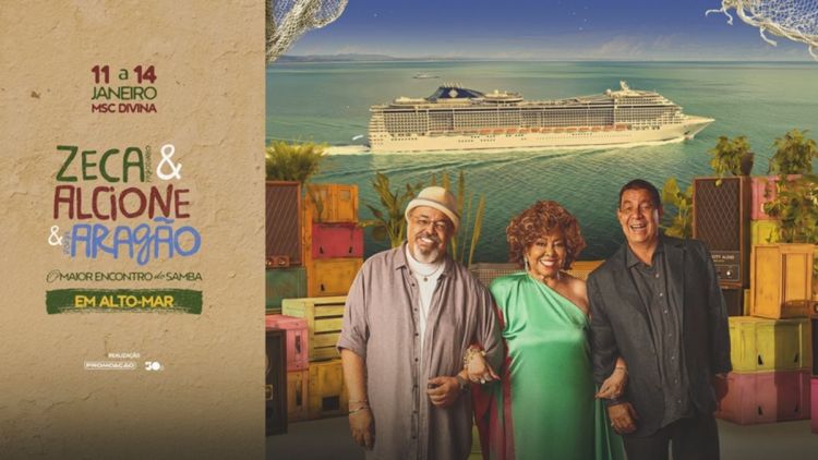 Zeca Pagodinho & Alcione & Jorge Aragão celebram turnê com o Navio "O Maior Encontro do Samba em Alto-Mar"
