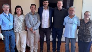 Vereador Bruno Zancheta e vice-prefeito Roselei Françoso discutem parceria educacional com FATEC e ETEC