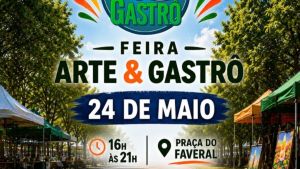 Feira Arte & Gastrô: domingo (24) na Praça do Faveral