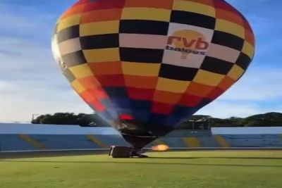 Vídeo mostra balão caindo durante o 13º Campeonato de Balonismo em São Carlos