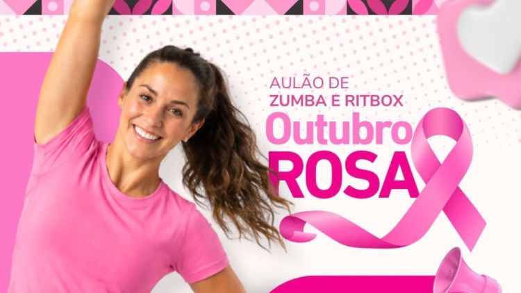 Prefeitura de Ibaté promove aulão especial de Zumba e Ritbox em celebração ao Outubro Rosa