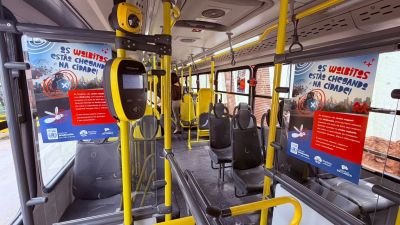 Prefeitura utiliza ônibus do transporte coletivo para divulgar método wolbachia