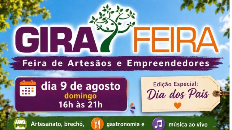 GiraFeira realiza edição especial de Dia dos Pais neste domingo (9) na Praça dos Advogados