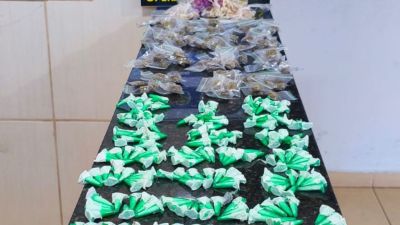 Cão farejador da Guarda Municipal encontra drogas escondidas em área pública de São Carlos