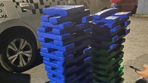 Motorista é preso com 100 tijolos de maconha dentro de caixa de som