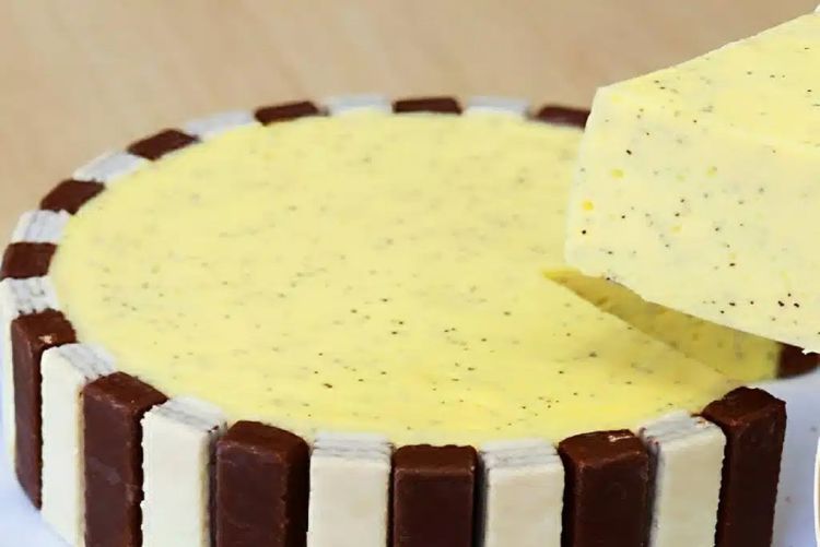 Torta de maracujá com chocolate bis fica bem firme e não desmancha na hora de servir