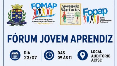 Fórum Jovem Aprendiz será realizado nesta quarta-feira em São Carlos