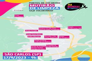 Dia Mundial da Limpeza em São Carlos acontece no mês de setembro e este ano contará com mutirões em diversos bairros