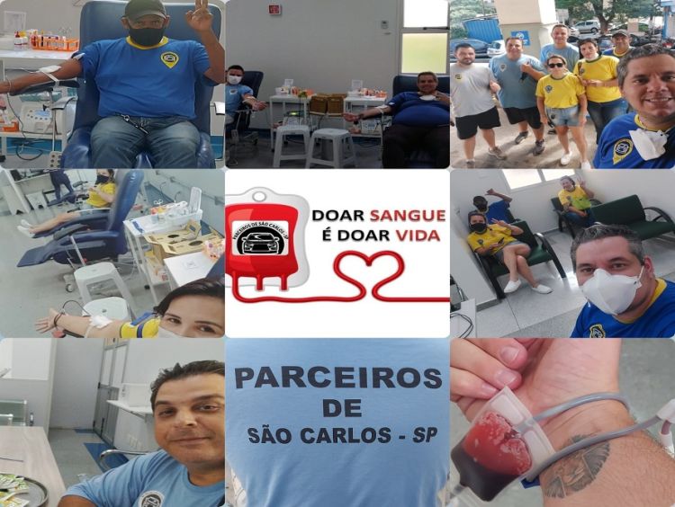 Motoristas de aplicativo &quot;Parceiros do Bem&quot; fazem doação de sangue