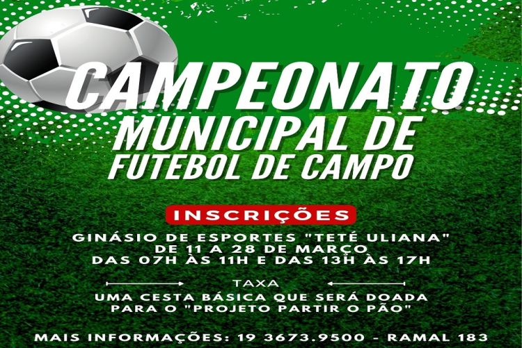 Tambaú realiza inscrições para o Campeonato Municipal de Futebol de Campo