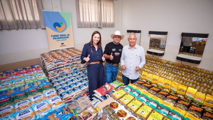 Fundo Social de Solidariedade recebe mais de 10 toneladas de alimentos do São Carlos Rodeio Fest