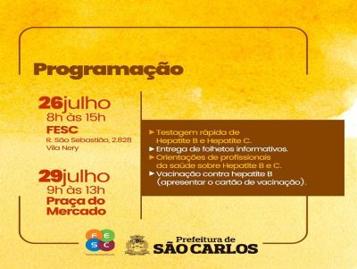 Prefeitura promoverá ações da campanha &quot;Julho Amarelo&quot;