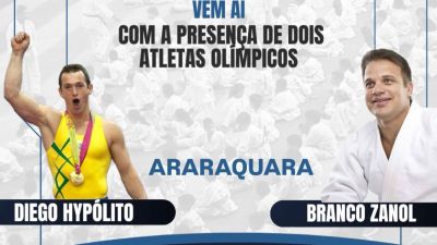 Araraquara recebe ex-atletas Diego Hypólito e Branco Zanol na próxima sexta-feira (8)