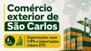 São Carlos acumula déficit de US$ 127,2 milhões no comércio exterior até julho