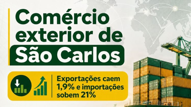 São Carlos acumula déficit de US$ 127,2 milhões no comércio exterior até julho