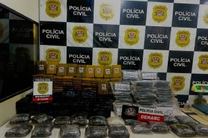 Denarc prende dupla com mais de 300 kg de drogas em fundo falso de ônibus
