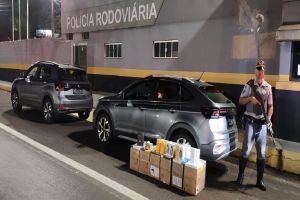 PM Rodoviária prende dupla com mais de 260 celulares sem nota fiscal