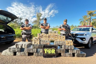 Meia tonelada de maconha e skunk é apreendida durante abordagem da ‘Operação Impacto’ no interior