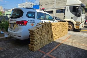 PM Rodoviária encontra uma tonelada de maconha dentro de caminhão